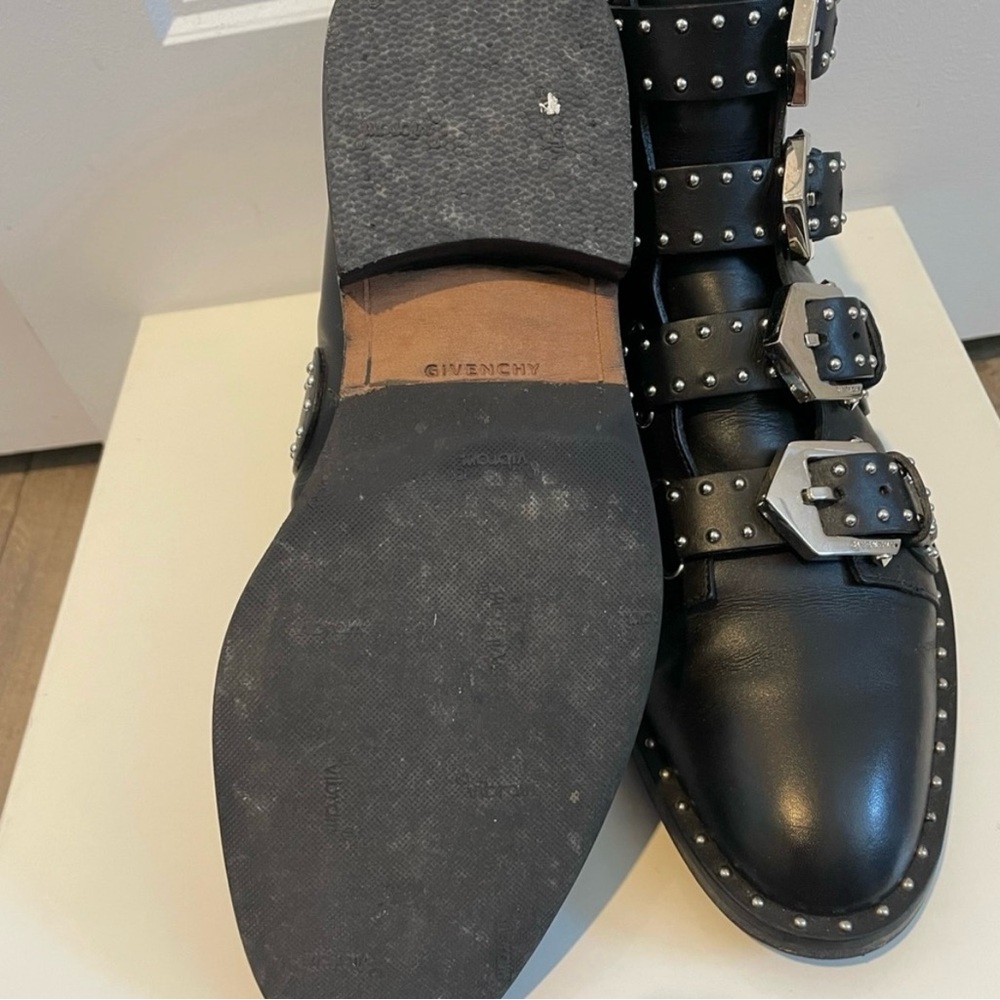 Givenchy Ankle Studded Black Leather Boot - SIZE 36.6 (US 6.5) - Picture 3 of 4